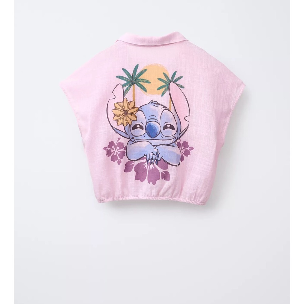 ZARA LILO & STITCH © DISNEY KNOTTED SHIRT - Picture 2 of 12